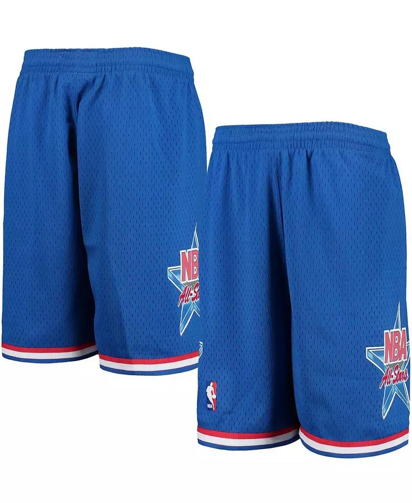 商品Mitchell and Ness|Big Boys and Girls Blue NBA All-Stars Hardwood Classics Swingman Shorts,价格¥379,第1张图片