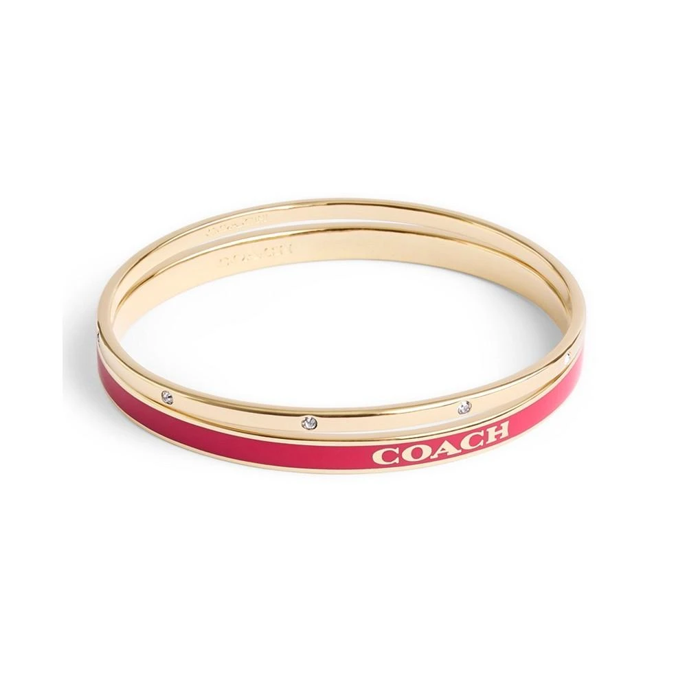 商品Coach|Faux Stone Signature Duo Bangle Boxed Set,价格¥699,第2张图片详细描述