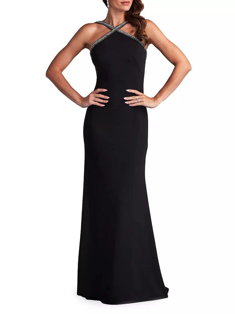 商品Tadashi Shoji|Embellished Crepe Crisscross Gown,价格¥3427,第3张图片详细描述