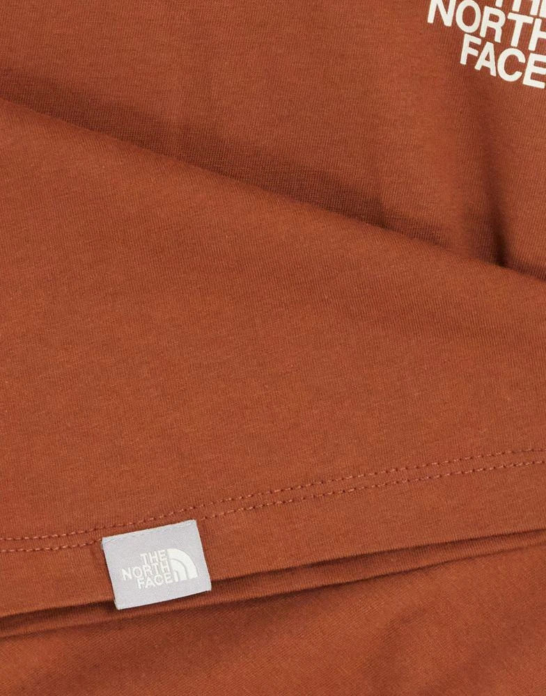 商品The North Face|The North Face Relaxed Simple Dome t-shirt in brown Exclusive at ASOS,价格¥198,第4张图片详细描述