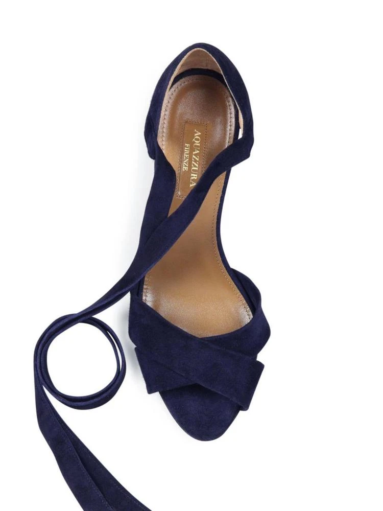 商品Aquazzura|Tarzan Crisscross Suede Wedge Sandals,价格¥2173,第4张图片详细描述