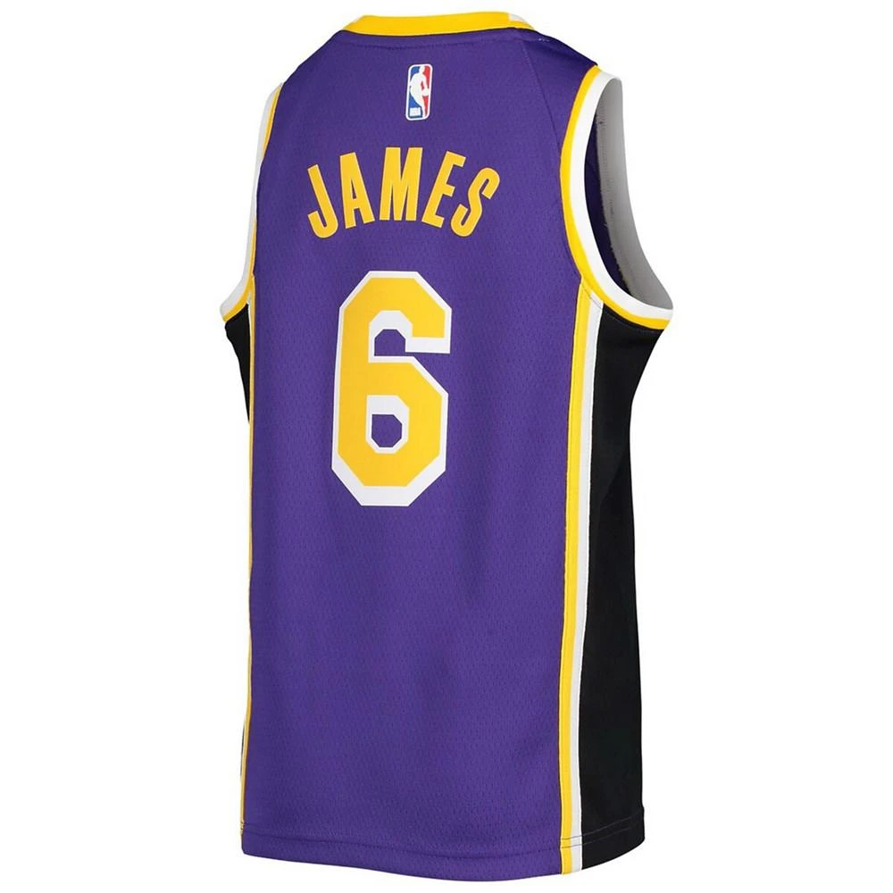 商品Jordan|Youth LeBron James Purple Los Angeles Lakers 2020/21 Player Jersey - Statement Edition,价格¥558,第2张图片详细描述