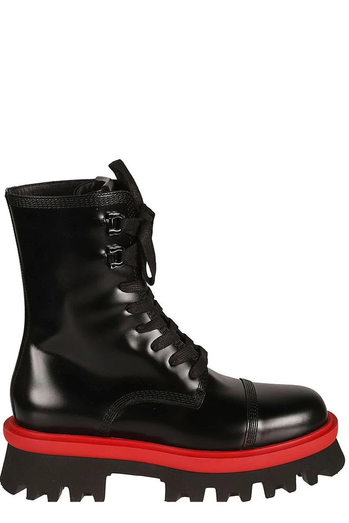 商品Salvatore Ferragamo|Salvatore Ferragamo Chunky Sole Lace-Up Combat Boots,价格¥4379,第1张图片