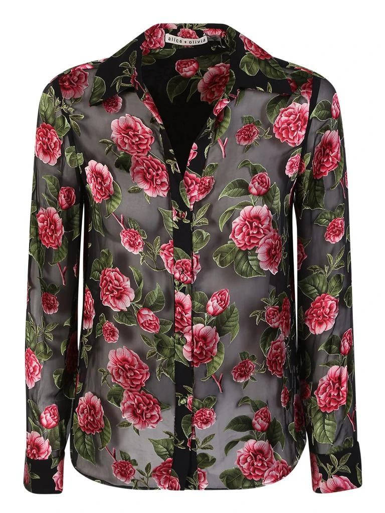 商品Alice + Olivia|Alice + Olivia Eloise Shirt With Floral Print,价格¥2060,第1张图片