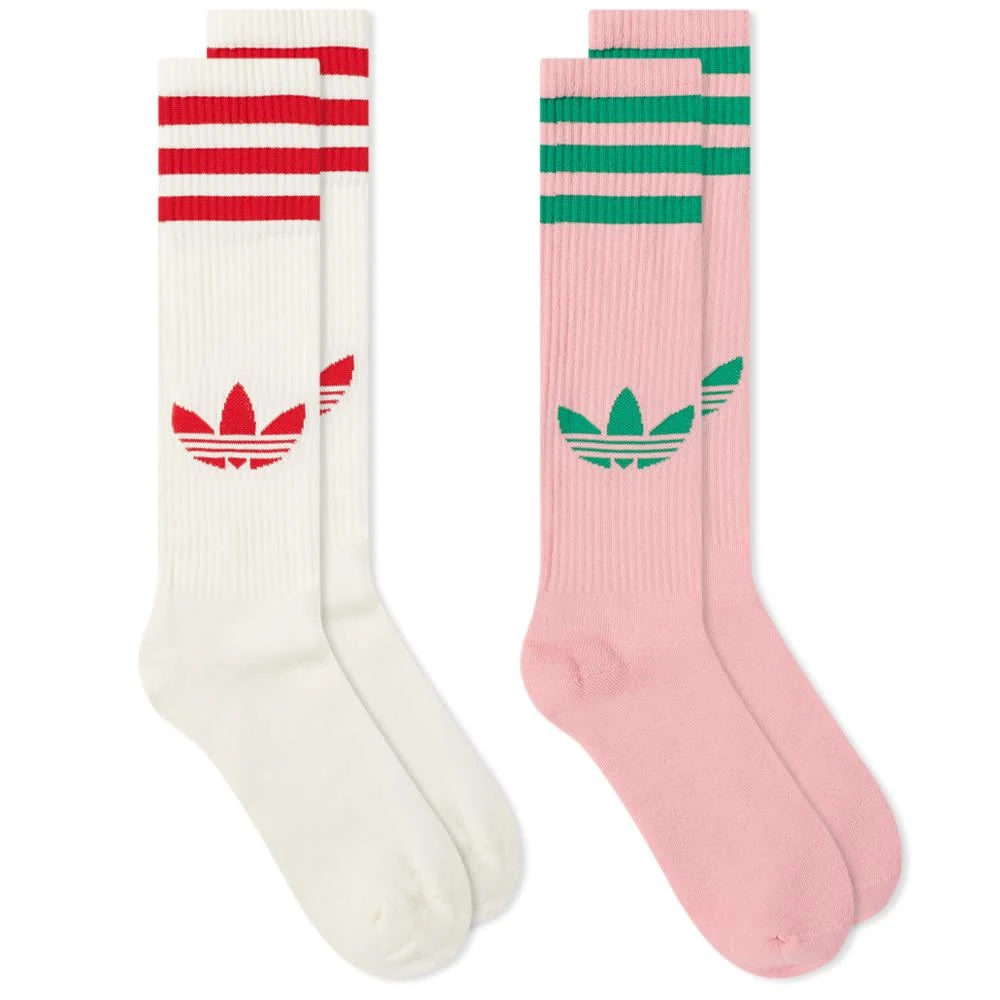 商品Adidas|Adidas Adicolor 70S Knee Sock - 2 Pack,价格¥201,第1张图片