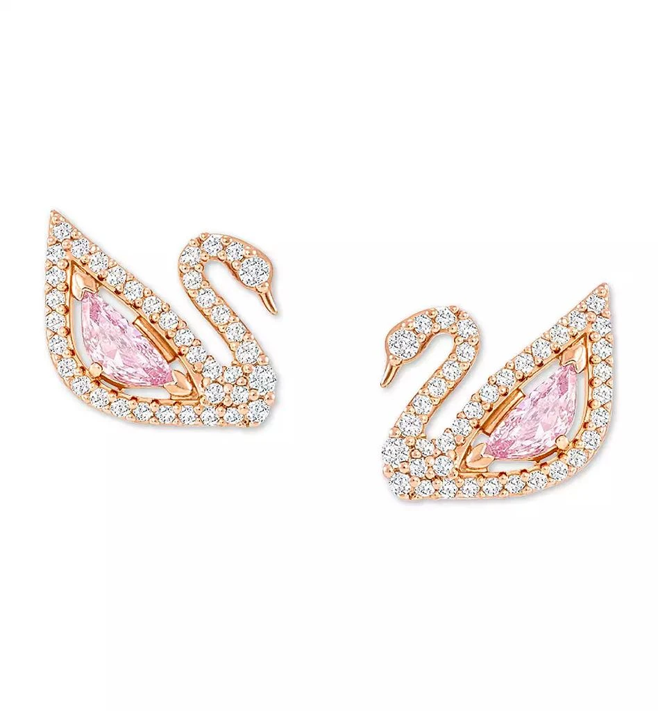 商品Swarovski|Rose Gold-Tone Crystal Swan & Removable Chain Drop Earrings,价格¥1188,第4张图片详细描述
