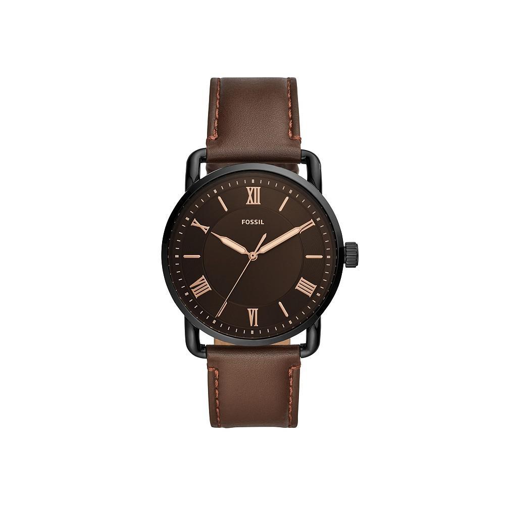 商品Fossil|Men's Copeland Brown Leather Strap Watch 42mm,价格¥436,第1张图片