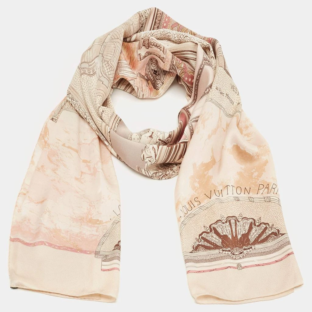 商品[二手商品] Louis Vuitton|Louis Vuitton Cream Les Decors Parisiens au XIX Siecle Silk Stole,价格¥4544,第2张图片详细描述