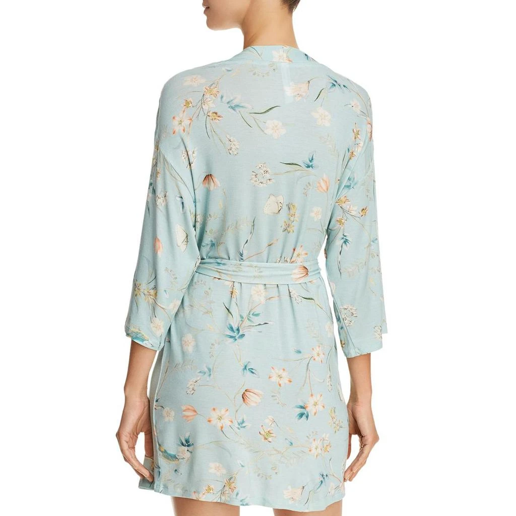 商品Flora Nikrooz|Flora Nikrooz Womens Tie-Front Floral Print Short Robe,价格¥108,第2张图片详细描述