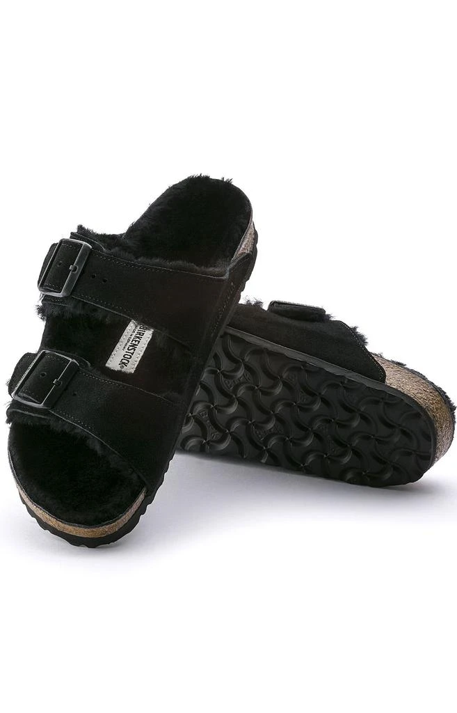 商品Birkenstock|(75266) Arizona Shearling Sandals - Black,价格¥578,第4张图片详细描述