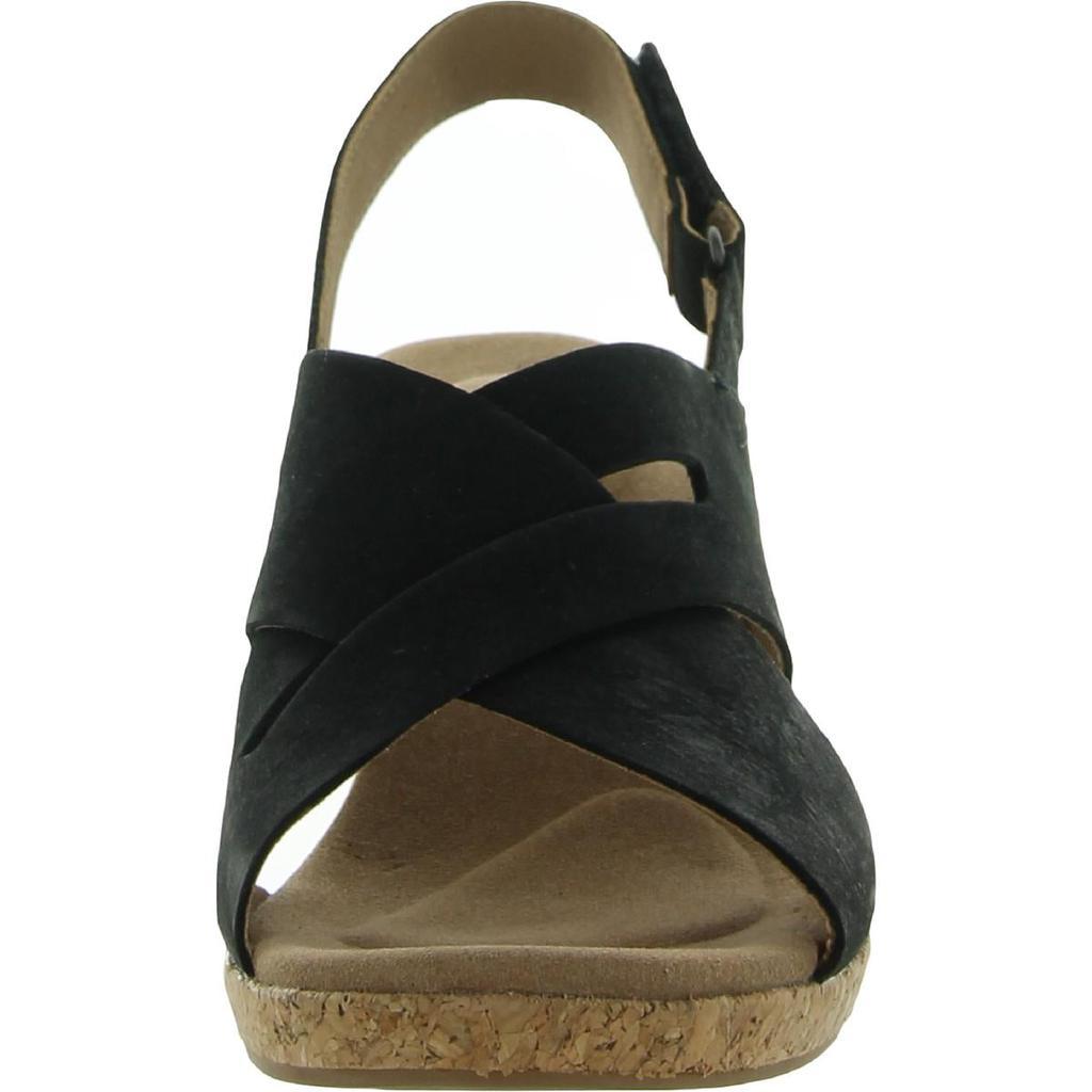 商品Rockport|Rockport Womens Briah Slingback Leather Wedge Sandals,价格¥214,第5张图片详细描述
