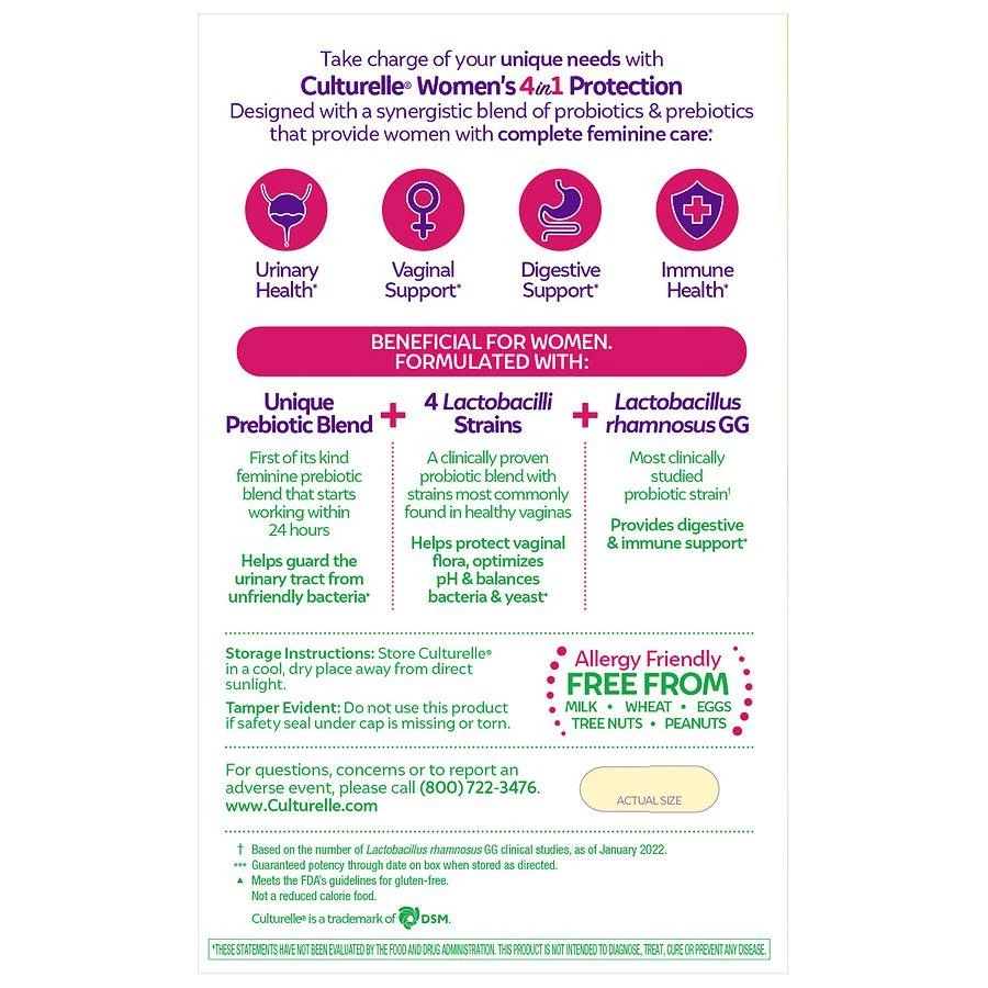 商品Culturelle|女士益生菌肠胃调理素食胶囊 30粒,价格¥284,第2张图片详细描述