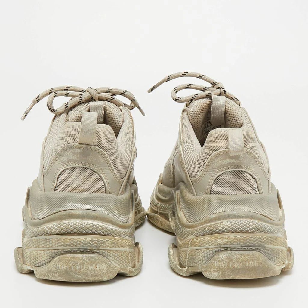 商品[二手商品] Balenciaga|Balenciaga Grey Leather and Mesh Faded Triple S Sneakers Size 39,价格¥3131,第5张图片详细描述