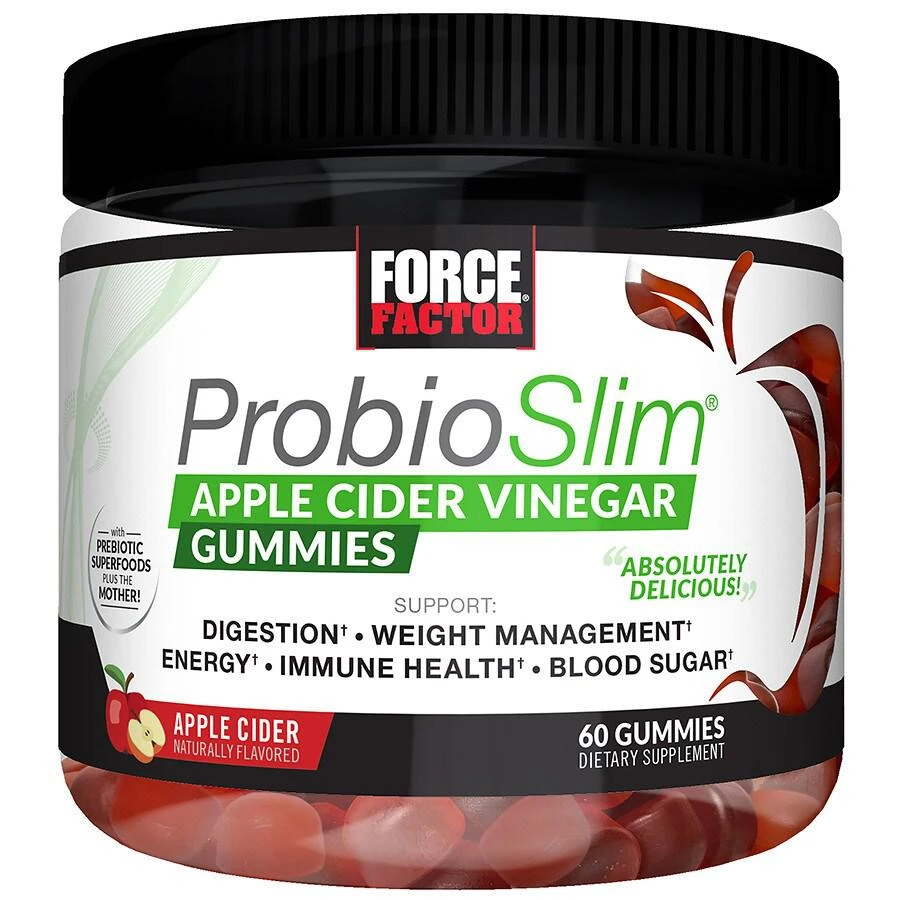 商品Force Factor|ProbioSlim Apple Cider Vinegar Gummies,价格¥112,第1张图片