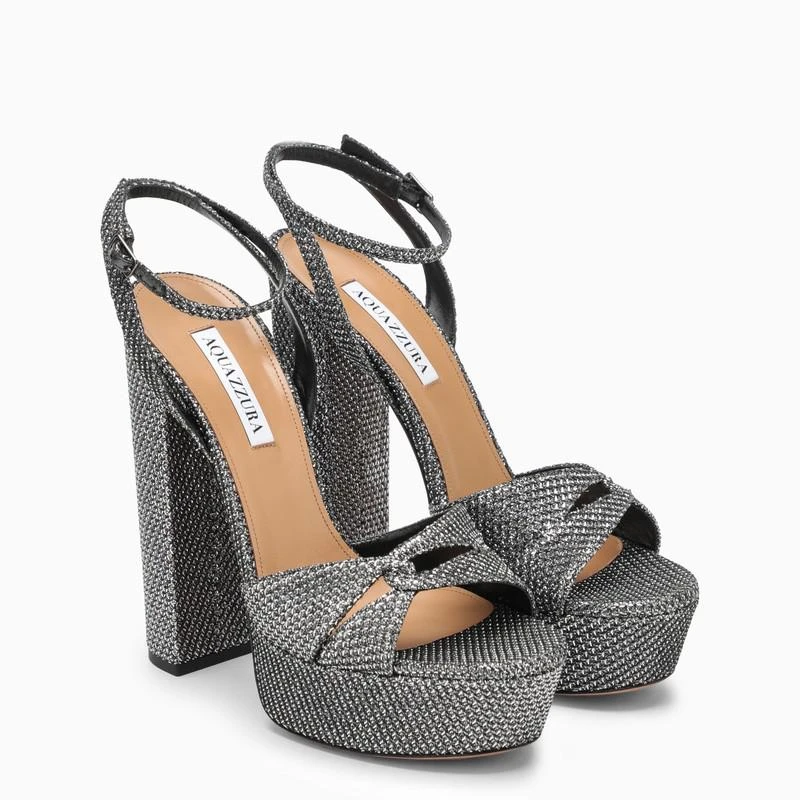 商品Aquazzura|Sandal Sinner Plateau 140 anthracite grey,价格¥5684,第2张图片详细描述