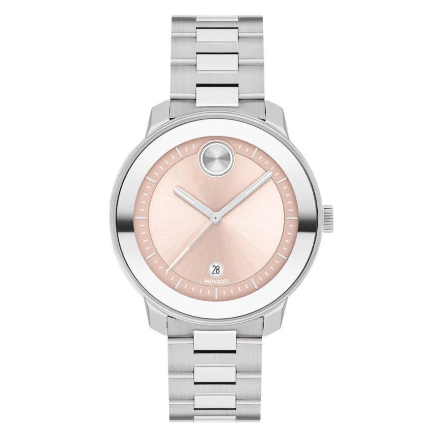商品Movado|Bold Verso Quartz Pink Dial Ladies Watch 3600748,价格¥2990,第1张图片