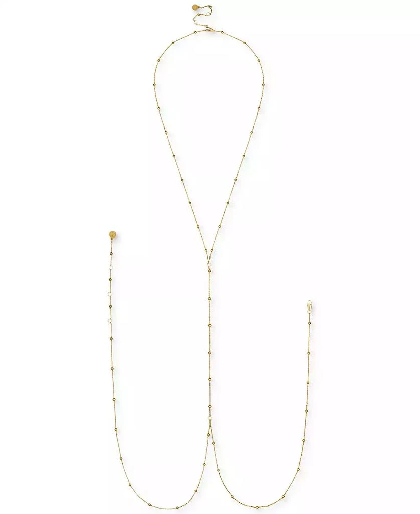 商品OMA THE LABEL|18k Gold-Plated Dainty Bead Body Chain,价格¥518,第2张图片详细描述
