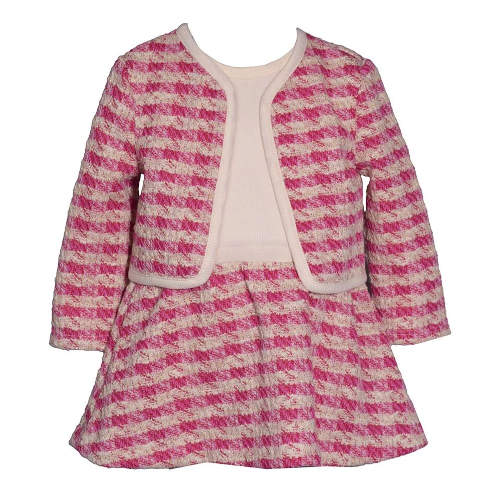商品Bonnie Baby|Baby Girls Jacket and Long Sleeve Knit Dress, 2 Piece Set,价格¥305,第1张图片