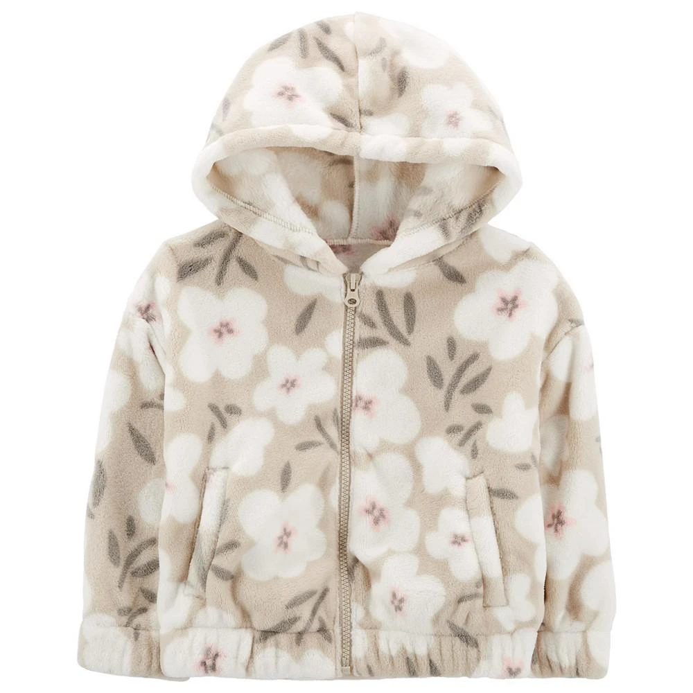 商品Carter's|Toddler Girls Floral Fuzzy Hoodie,价格¥212,第1张图片