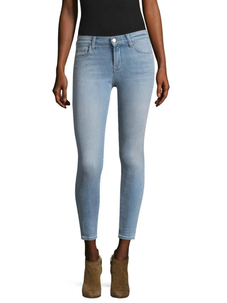 商品J Brand|835 Mid-Waist Light Wash Cropped Jeans,价格¥635,第1张图片