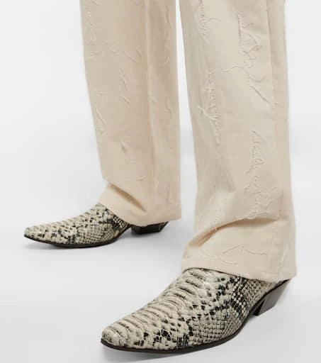 商品Acne Studios|蛇纹皮革及踝靴,价格¥5209,第4张图片详细描述