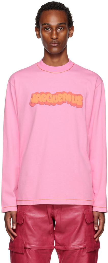 Pink Le Papier 'Le T-Shirt Pate À Modeler' Long Sleeve T-Shirt商品第1张图片规格展示