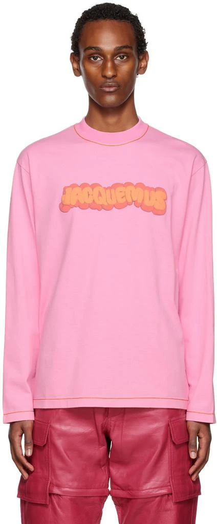 商品Jacquemus|Pink Le Papier 'Le T-Shirt Pate À Modeler' Long Sleeve T-Shirt,价格¥760,第1张图片