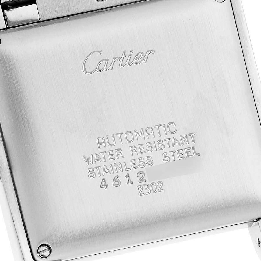 Cartier Silver Stainless Steel Tank Francaise W51002Q3 Automatic Men's Wristwatch 28 mm商品第5张图片规格展示