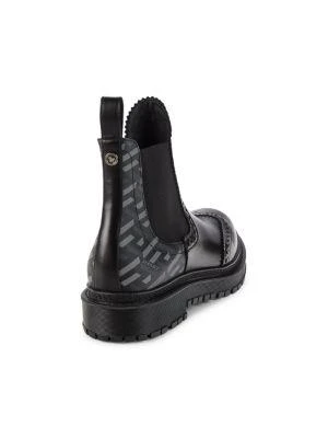 商品Versace|Greca Perforated Leather Ankle Boots,价格¥4119,第3张图片详细描述
