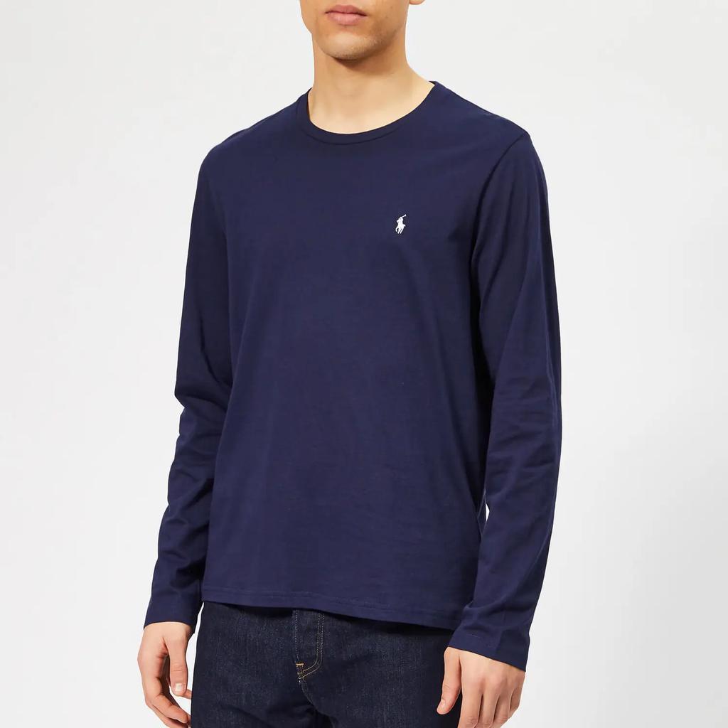 商品Ralph Lauren|Polo Ralph Lauren Men's Long Sleeve Liquid Jersey T-Shirt - Cruise Navy,价格¥261,第1张图片