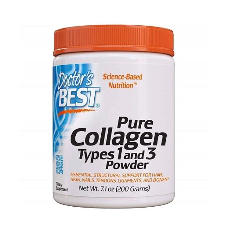 商品Doctors Best Vitamins|Doctors Best Pure Collagen Types 1 and 3 Powder, 7.1 Oz,价格¥78,第1张图片
