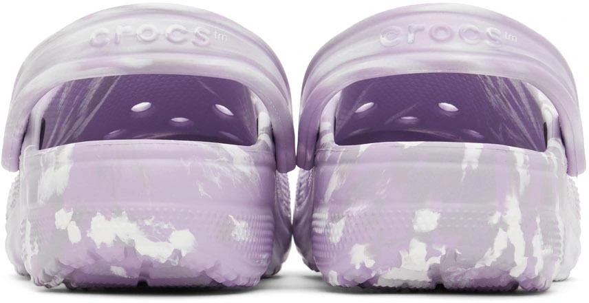 商品Crocs|Purple Classic Marbled Clogs,价格¥265,第2张图片详细描述