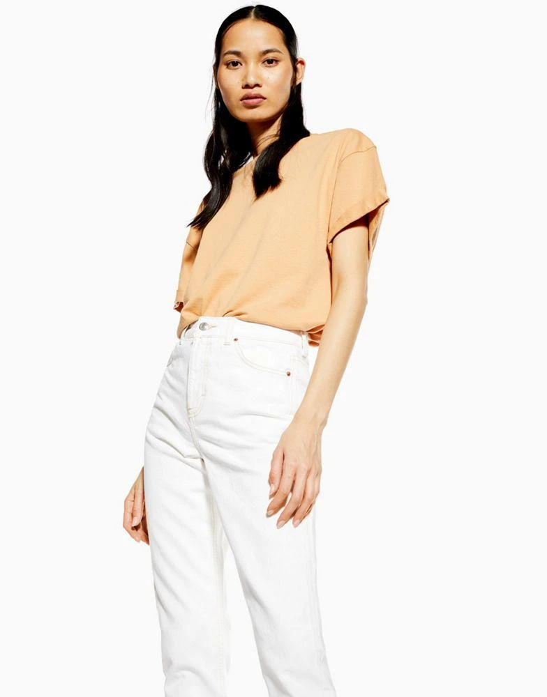 商品Topshop|Topshop Original Mom jeans in off white  - WHITE,价格¥309,第3张图片详细描述