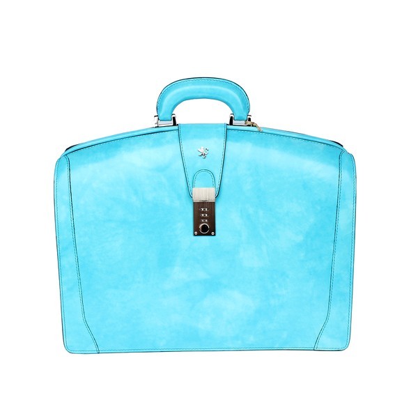 商品Pratesi|Pratesi 女士蓝色皮革手提包 R120-CELESTE,价格¥2733,第1张图片