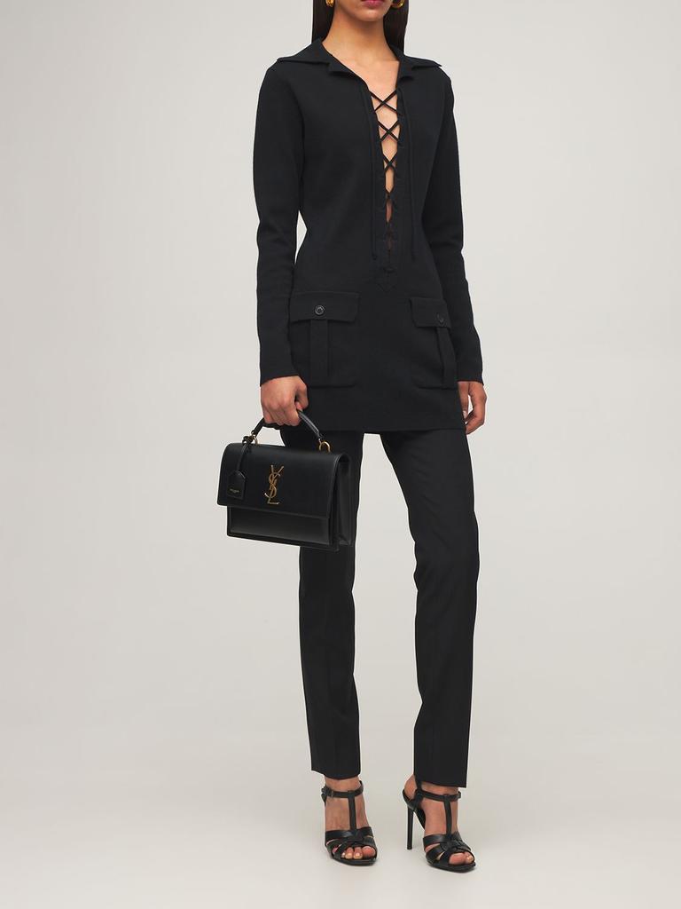 商品Yves Saint Laurent|Medium Sunset Leather Satchel Bag,价格¥19060,第1张图片