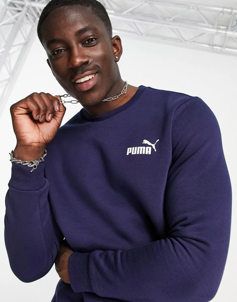 商品Puma|Puma Essentials small logo sweatshirt in navy,价格¥223,第1张图片