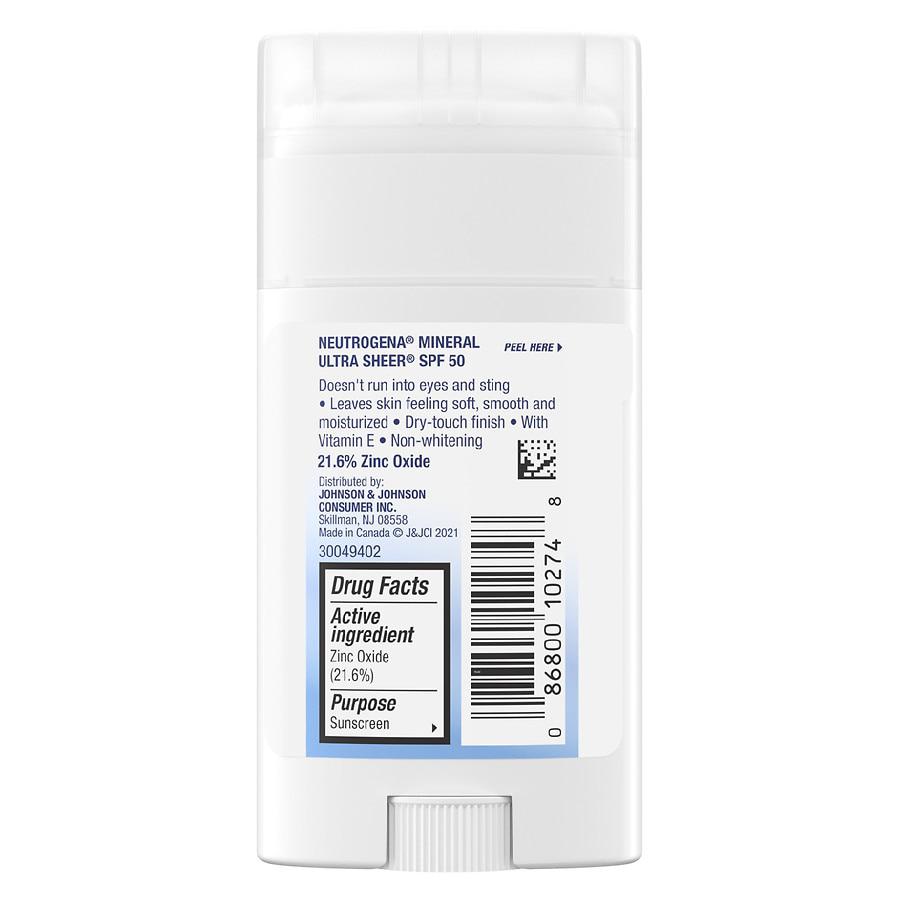 Ultra Sheer Spf 50 Zinc Mineral Sunscreen Stick商品第2张图片规格展示