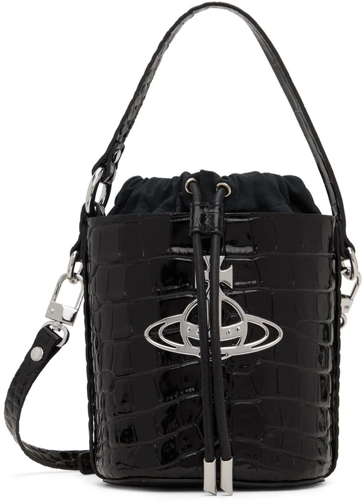 商品Vivienne Westwood|Black Daisy Drawstring Bucket Bag,价格¥4584,第1张图片