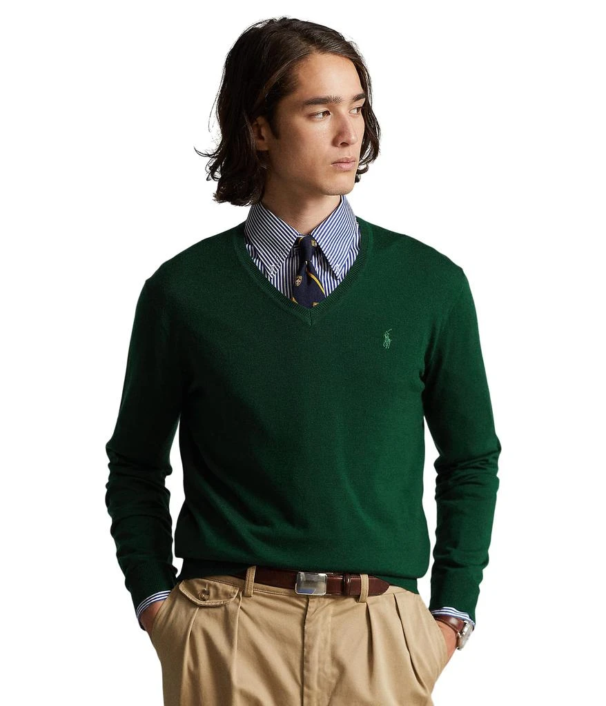 商品Ralph Lauren|Washable Wool V-Neck Sweater,价格¥636,第1张图片