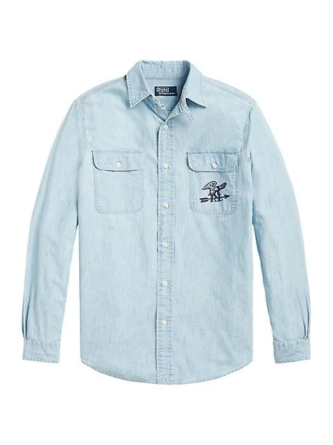 商品Ralph Lauren|Chambray Long-Sleeve Sport Shirt,价格¥554,第1张图片