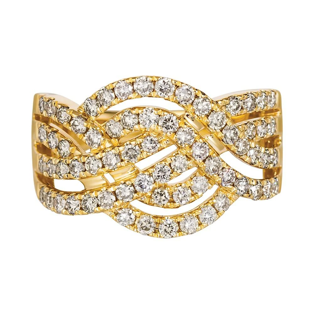 商品Le Vian|Nude Diamond Multirow Crossover Ring (1-1/6 ct. t.w.) in 14k Gold,价格¥17117,第2张图片详细描述