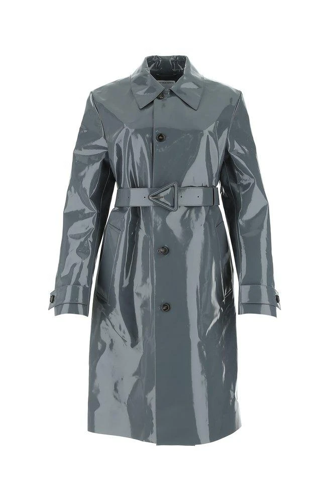 商品Bottega Veneta|Bottega Veneta Shiny Leather Trench Coat,价格¥24788,第1张图片