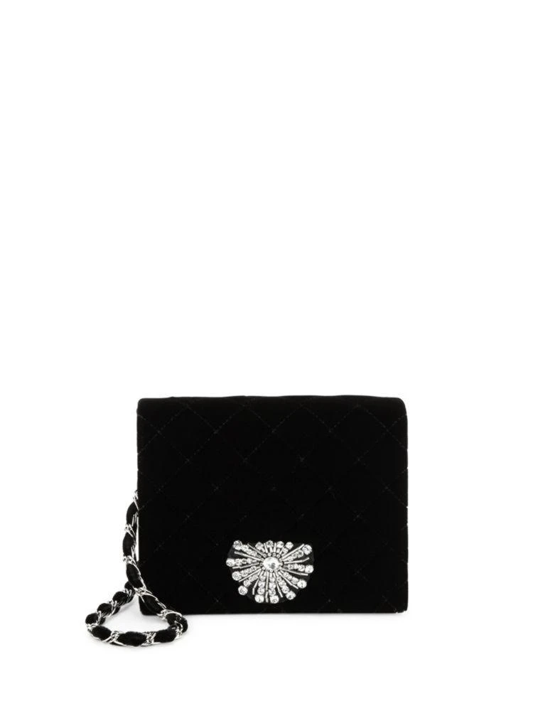 商品Badgley Mischka|Badgley Mischka Quilted Velvet Clutch,价格¥552,第1张图片