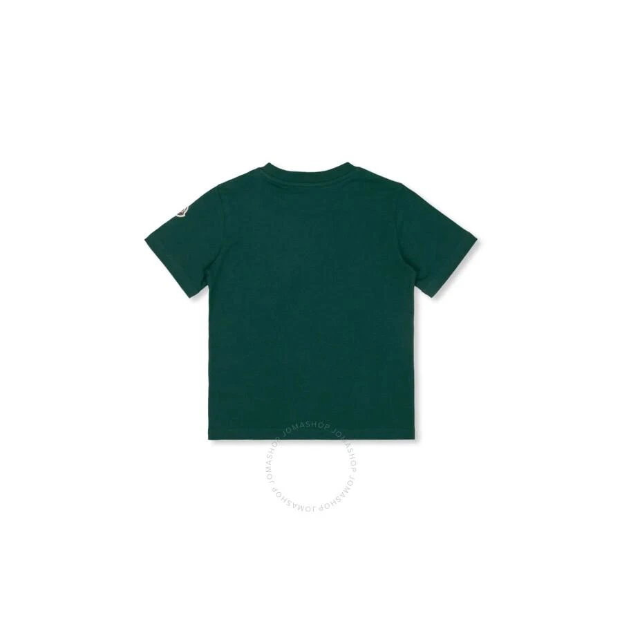 商品Moncler|Kids Dark Green Logo Print T-Shirt,价格¥738,第2张图片详细描述