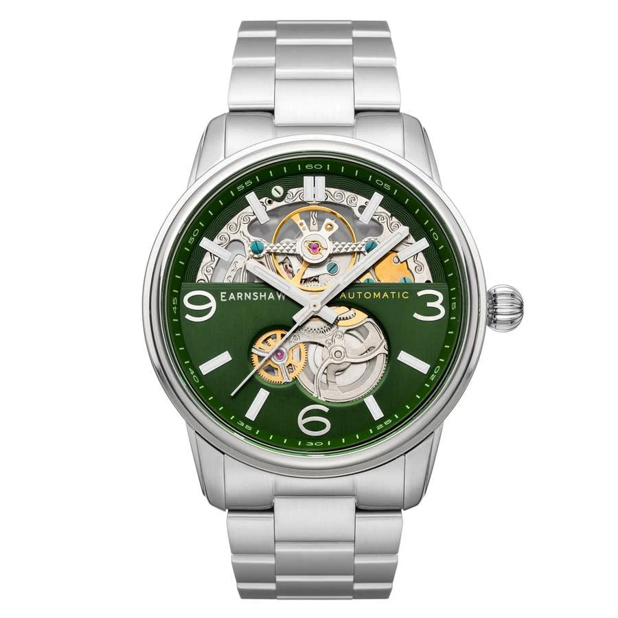 商品Thomas Earnshaw|Thomas Earnshaw Carlyle Skeleton Green Dial Mens Watch ES-8178-33,价格¥2447,第1张图片