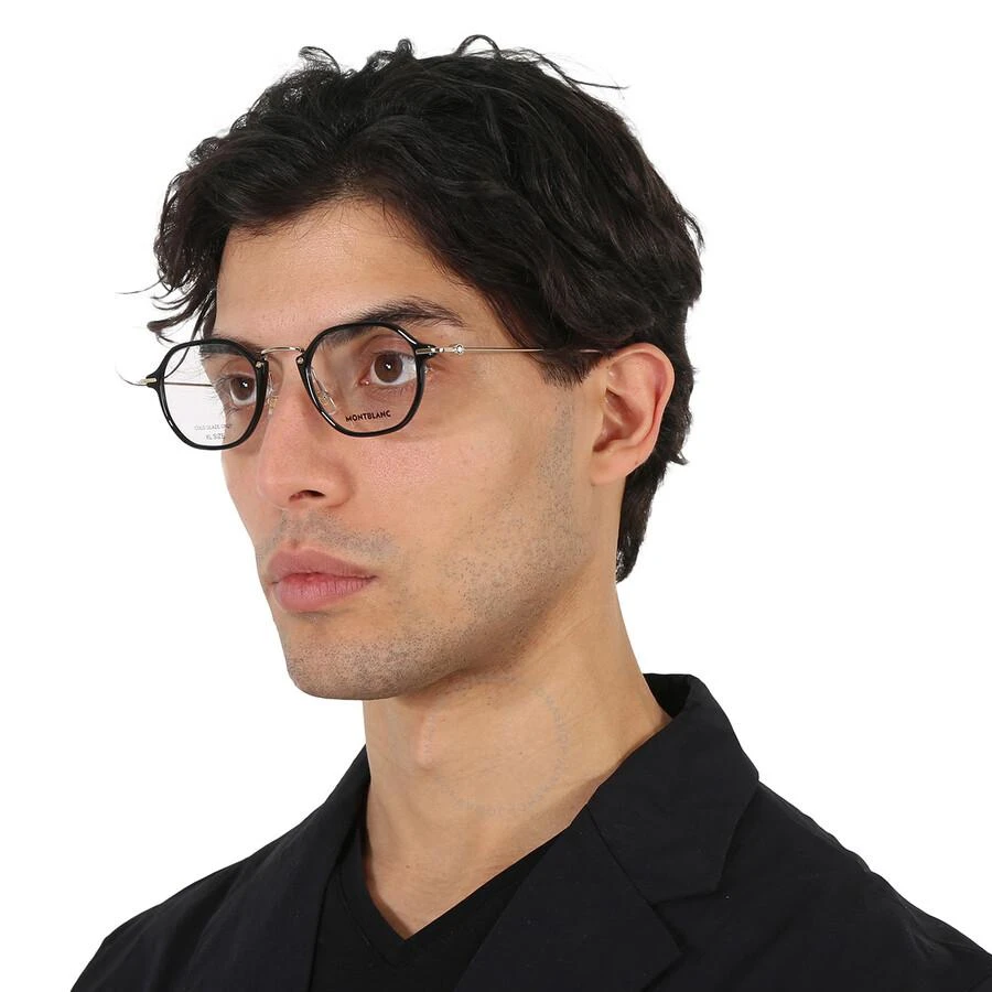 商品MontBlanc|Demo Geometric Men's Eyeglasses MB0296O 001 50,价格¥1260,第2张图片详细描述