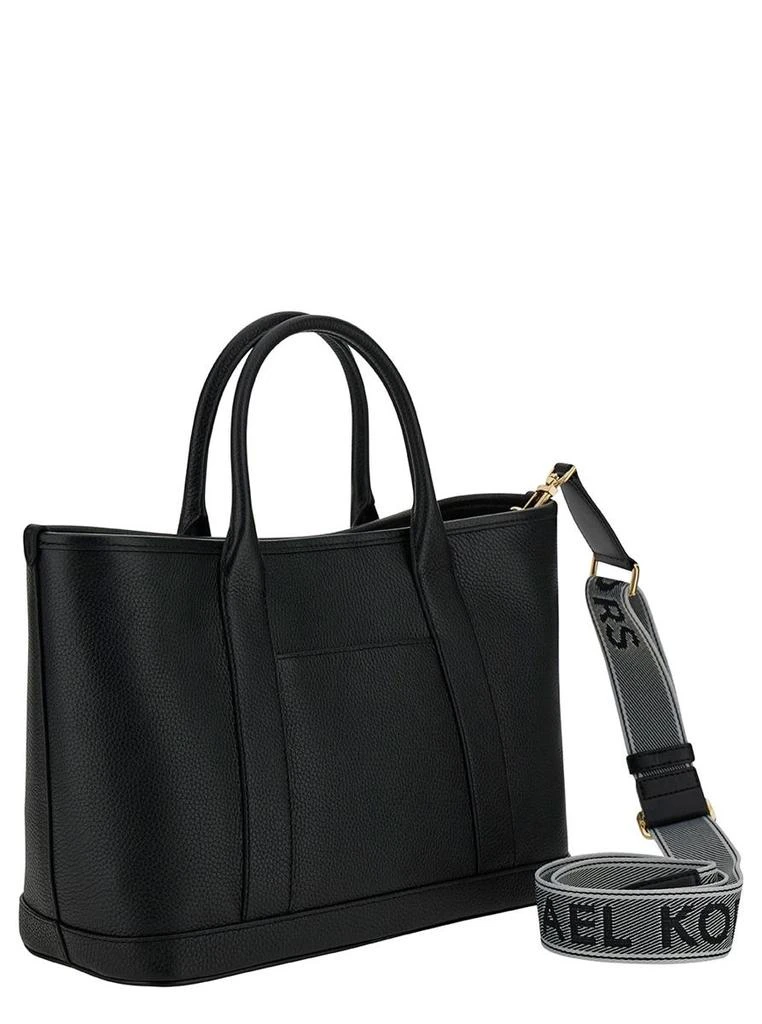 商品Michael Kors|'Luisa' Black Tote Bag With Mk Logo Detail In Grain Leather Woman,价格¥2294,第3张图片详细描述