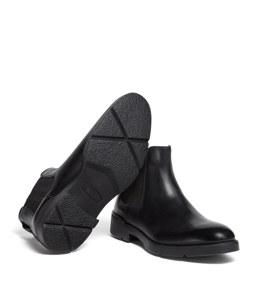 商品Zegna|Leather Cortina Chelsea Boots,价格¥6462,第4张图片详细描述