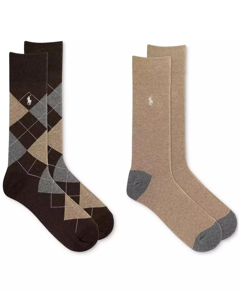 商品Ralph Lauren|Men's Argyle Slack Socks, 2-Pack,价格¥115,第1张图片