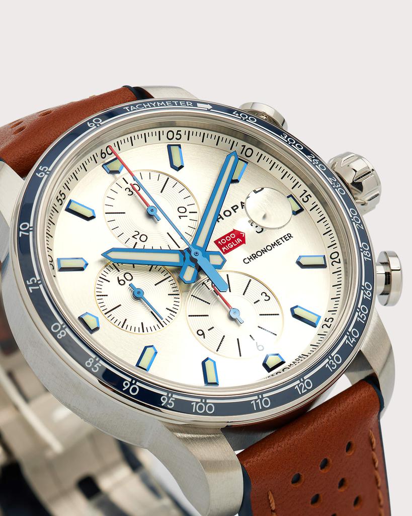 Mille Miglia Chronograph Watch with Perforated Leather Strap, 44mm商品第3张图片规格展示